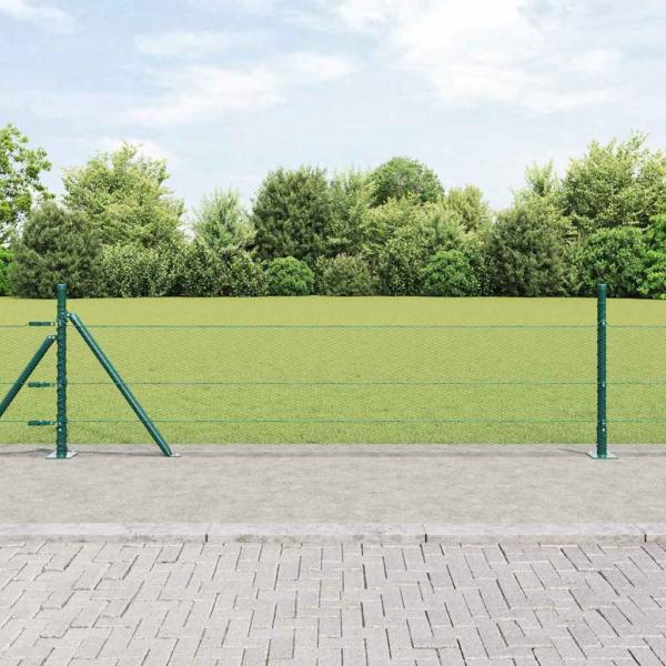 ARDEBO.de - Sechseckzaun mit Betonsockel 10 x 0,4 m PVC-beschichteter Stahl