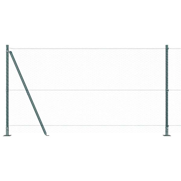 Sechseckzaun mit Betonsockel 10 x 1,2 m PVC-beschichteter Stahl