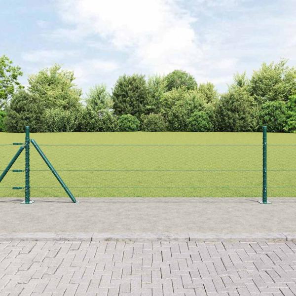 ARDEBO.de - Sechseckzaun mit Betonsockel 25 x 0,4 m PVC-beschichteter Stahl