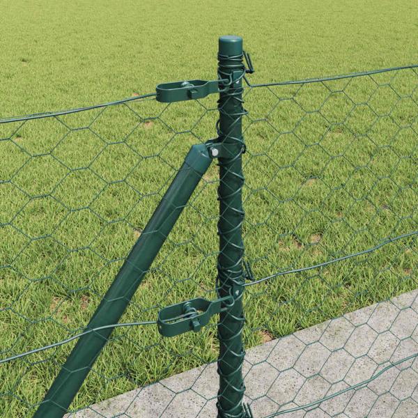 Sechseckzaun mit Betonsockel 25 x 0,6 m PVC-beschichteter Stahl