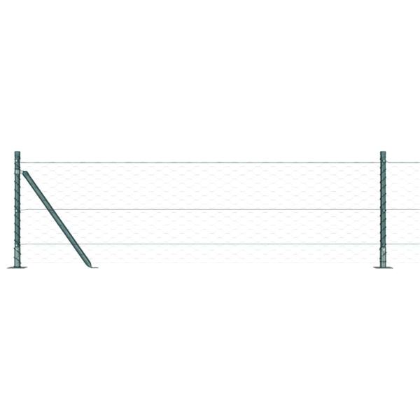 Sechseckzaun mit Betonsockel 50 x 0,6 m PVC-beschichteter Stahl