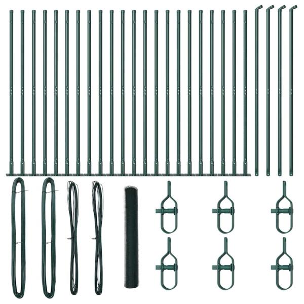 Sechseckzaun mit Betonsockel 50 x 1,2 m PVC-beschichteter Stahl