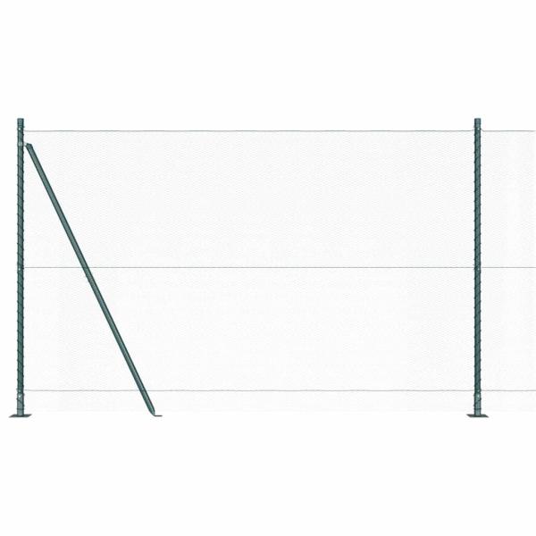 Sechseckzaun mit Betonsockel 50 x 1,4 m PVC-beschichteter Stahl