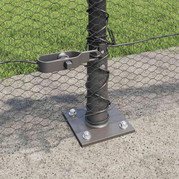 Sechseckzaun mit Betonsockel 10 x 0,5 m PVC-beschichteter Stahl
