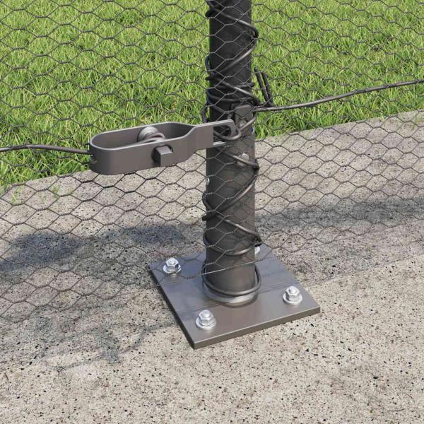 Sechseckzaun mit Betonsockel 25 x 0,6 m PVC-beschichteter Stahl