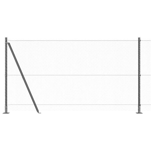 Sechseckzaun mit Betonsockel 25 x 1,2 m PVC-beschichteter Stahl