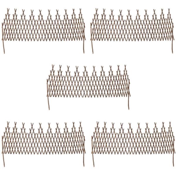 ARDEBO.de - Weiden-Spalierzaun 5-tlg. 170x37 cm