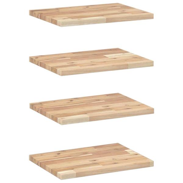 Schweberegale 4 Stk. 40x30x2 cm Massivholz Akazie Unbehandelt