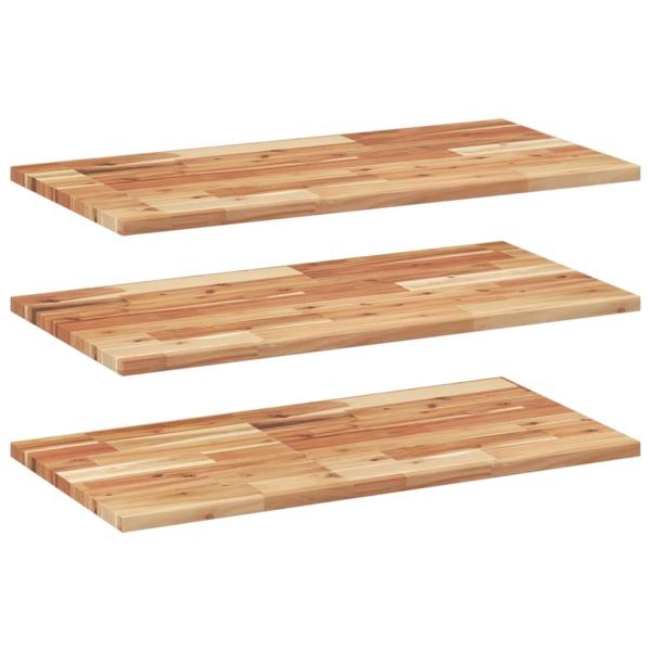 Schweberegale 3 Stk. 100x40x2 cm Massivholz Akazie Ölbehandelt