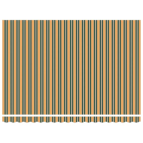 Einziehbare Markise Grün und Gelb 450 x 300 cm