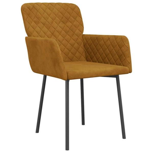 Esszimmerstühle 2 Stk. Braun Samt