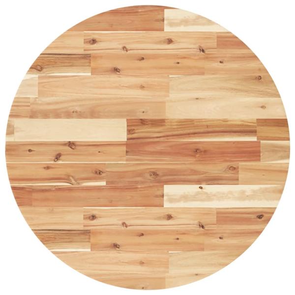 Tischplatte Rund Ø70x2 cm Massivholz Akazie