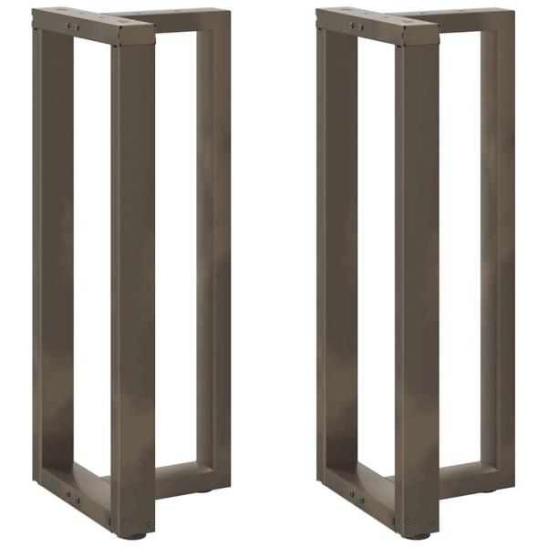 Bartischbeine T-Form 2 Stk. Naturstahl 50x35x(100-101) cm Stahl