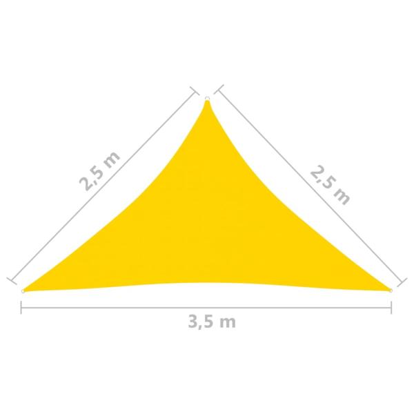 Sonnensegel Oxford-Gewebe Dreieckig 2,5x2,5x3,5 m Gelb