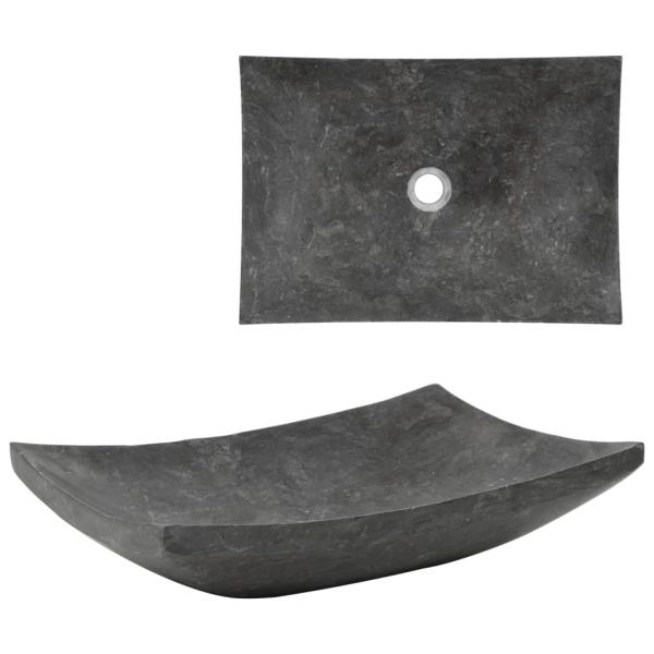 ARDEBO.de - Waschbecken 50x35x12 cm Marmor Schwarz