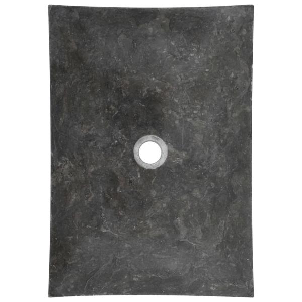 Waschbecken 50x35x12 cm Marmor Schwarz