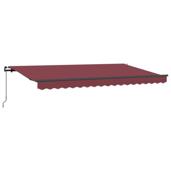 Einziehbare Markise Bordeauxrot 400 x 200 cm Stoff
