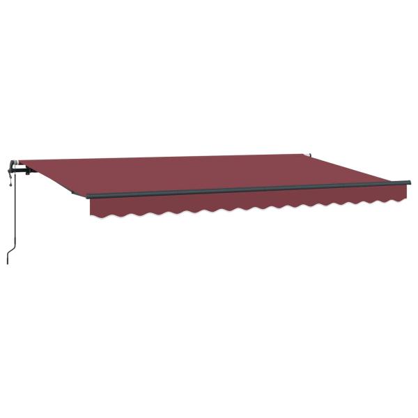 Einziehbare Markise Bordeauxrot 400 x 200 cm Stoff