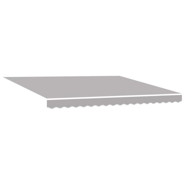 Einziehbare Markise Hellgrau 400 x 350 cm Stoff und Aluminium