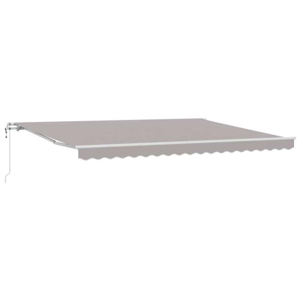 Ausziehbare Markise Hellgrau 450 x 300 cm Stoff und Aluminium