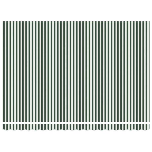 Markise Grün und Weiß 450 x 300 x 165 cm Polyester und Metall