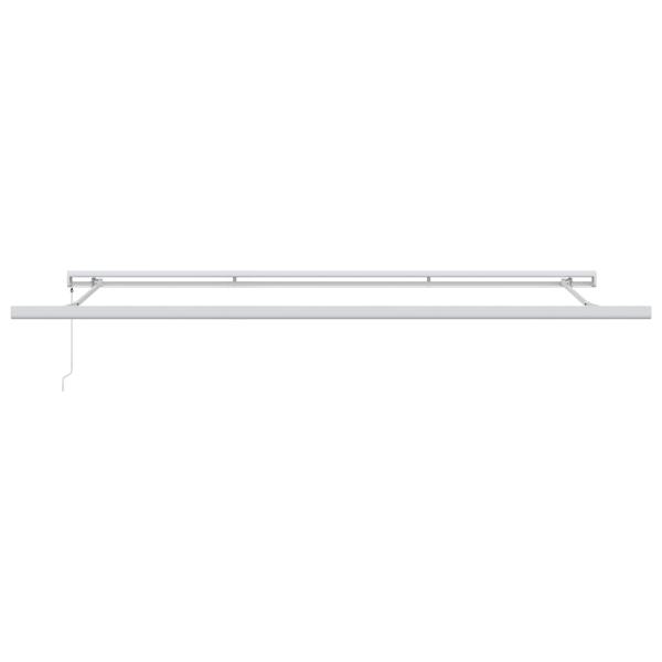 Einziehbare Markise Grün und Weiß 500 x 300 cm Stoff und Metall