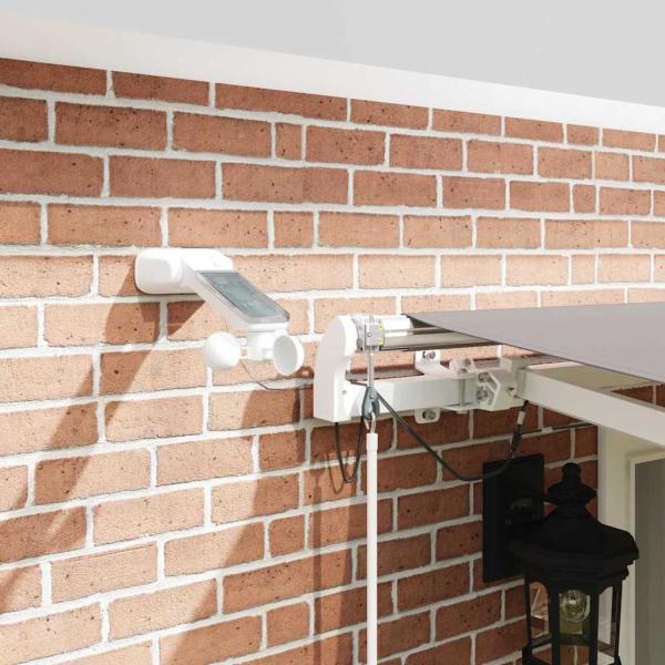 Einziehbare Markise Hellgrau 500 x 350 cm Polyester und Metall