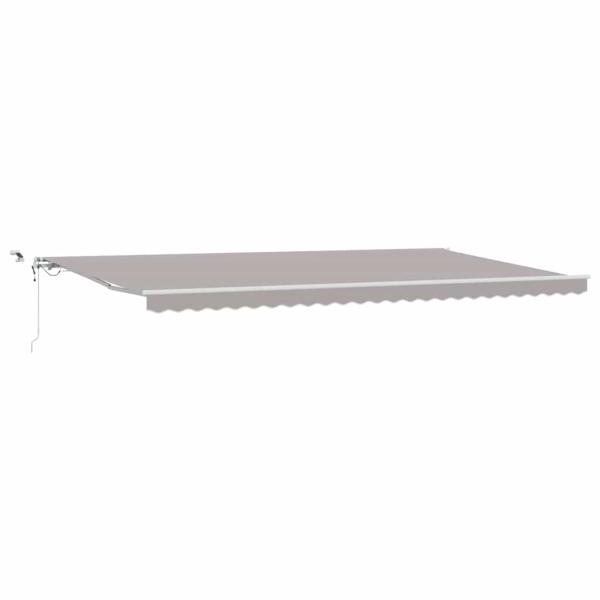 Einziehbare Markise Hellgrau 600 x 300 cm Polyester und Metall