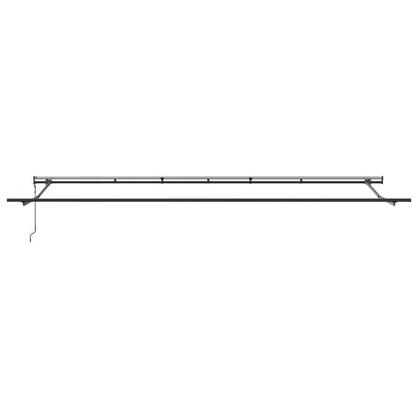 Einziehbare Markise Hellgrau 600 x 300 cm Stoff und Aluminium