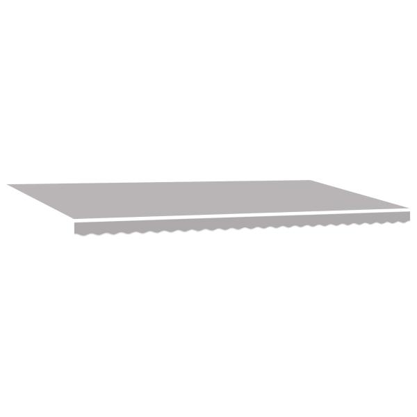Einziehbare Markise Hellgrau 600 x 300 cm Stoff und Aluminium