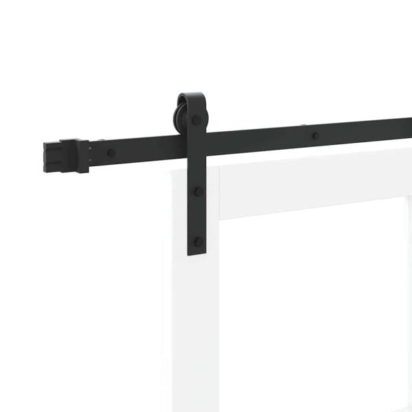 Schiebetür ORKDAL Weiß 93 x 202 cm Massivholz Kiefer und Glas