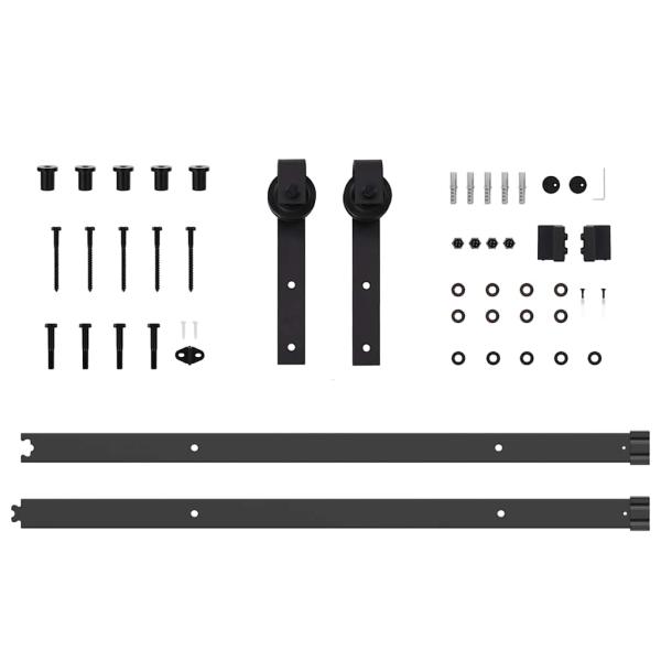 Schiebetür ORKDAL Weiß 93 x 202 cm Massivholz Kiefer und Glas