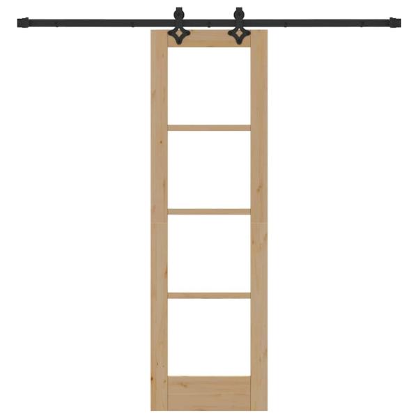 Schiebetür ORKDAL Natürlich und Schwarz 61 x 198,5 cm