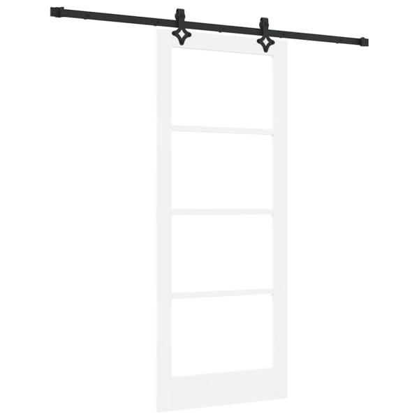 Schiebetür ORKDAL Weiß und Schwarz 83 x 202 cm