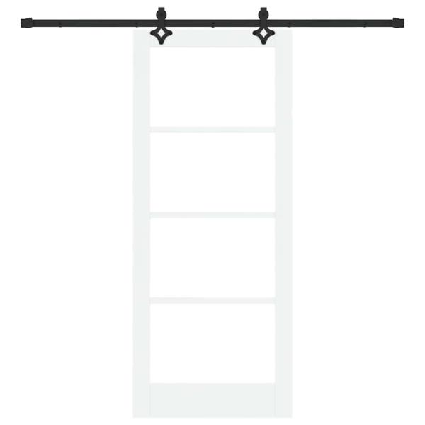 Schiebetür ORKDAL Weiß und Schwarz 83 x 202 cm