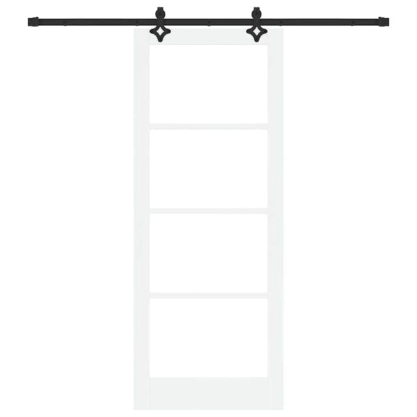 Schiebetür ORKDAL Weiß und Schwarz 83 x 211 cm