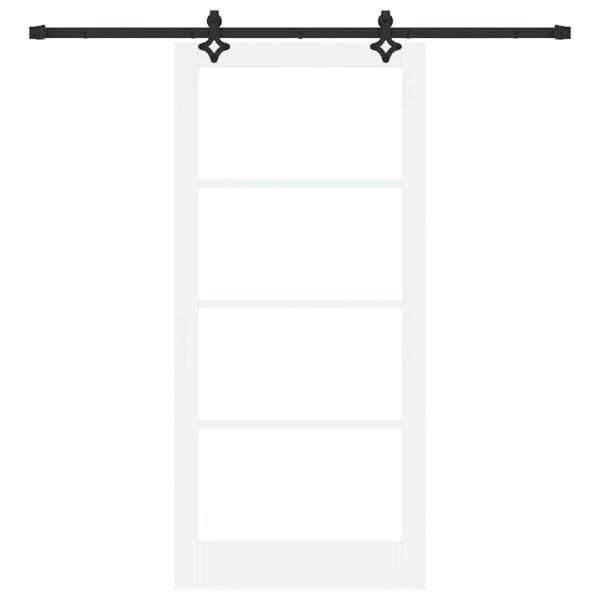Schiebetür ORKDAL Weiß und Schwarz 93 x 202 cm