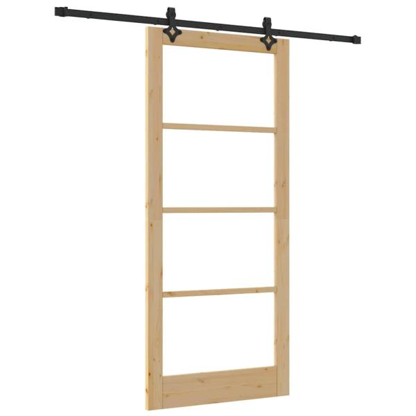 Schiebetür ORKDAL Natürlich und Schwarz 93 x 211 cm