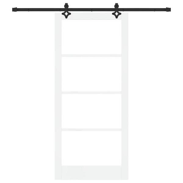 Schiebetür ORKDAL Weiß und Schwarz 93 x 211 cm