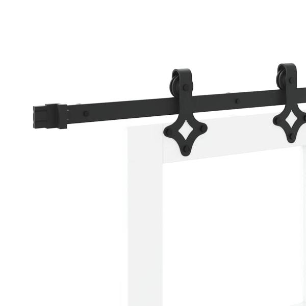 Schiebetür Weiß 83 x 202 cm Massivholz Kiefer und Glas