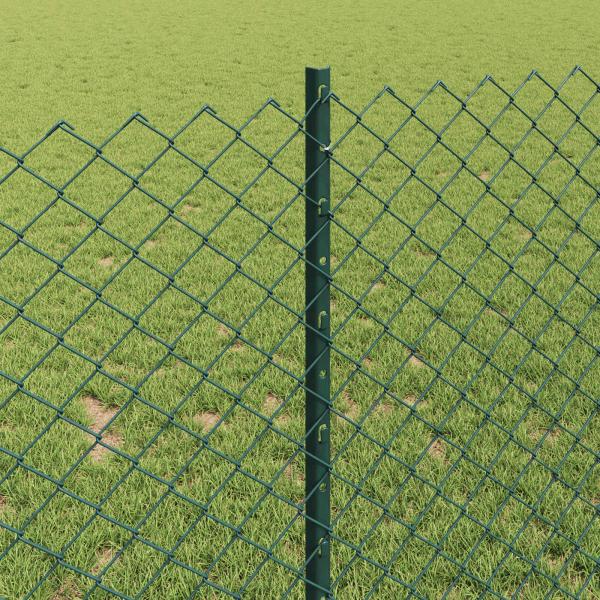 Zaun mit Pfosten Grün