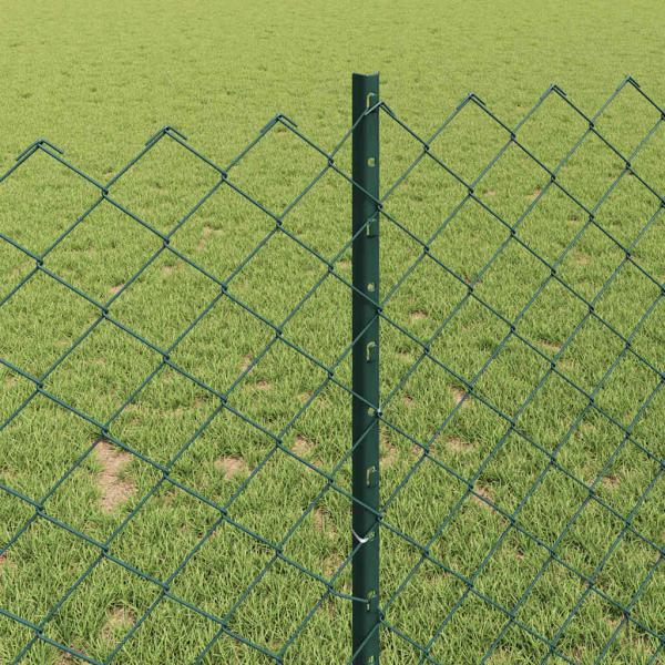Zaun mit Pfosten Grün