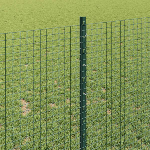 Geschweißter Drahtzaun mit Pfosten 25 x 1 m Verzinkter Stahl