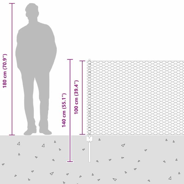 Zaun mit Pfosten Grün