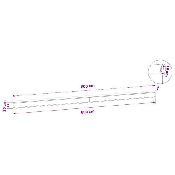 Markisenvolant Creme Gestreift 600 cm