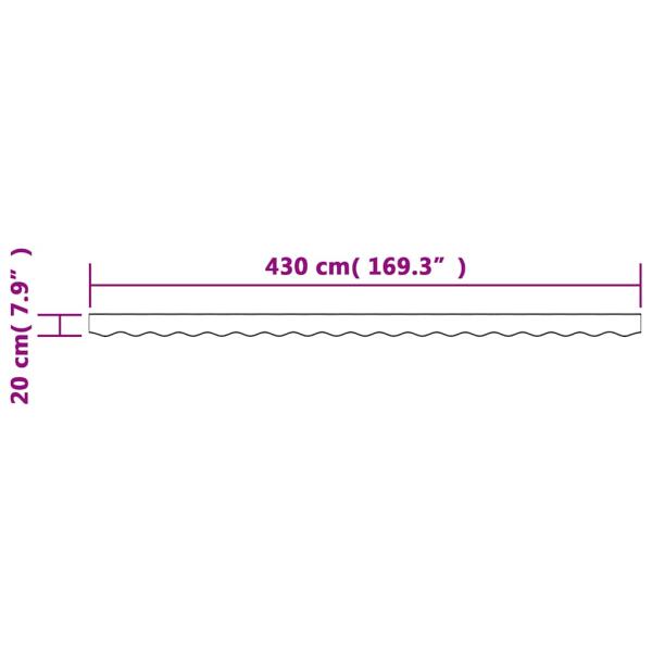 Markisenvolant Mehrfarbig Gestreift 450 cm