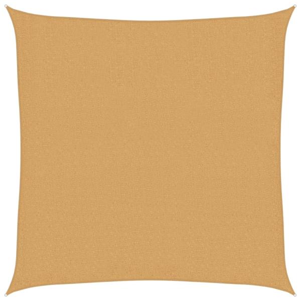 Sonnensegel 160 g/m² Quadratisch Sandfarbe 3,6x3,6 m HDPE