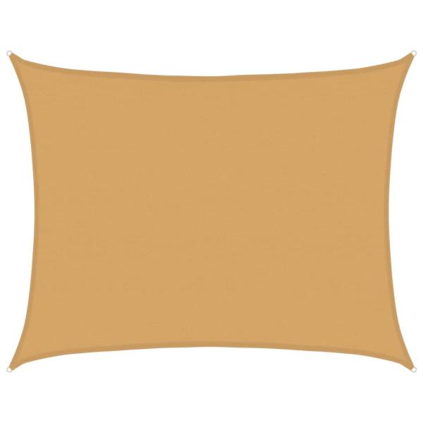 Sonnensegel 160 g/m² Rechteckig Sandfarben 6x7 m HDPE