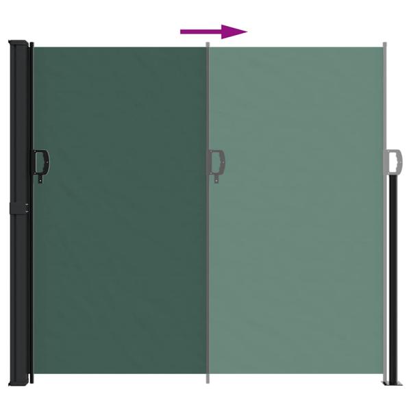 Seitenmarkise Ausziehbar Dunkelgrün 180x500 cm