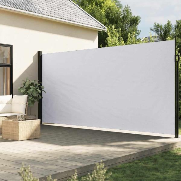ARDEBO.de - Seitenmarkise Ausziehbar Weiß 200x500 cm